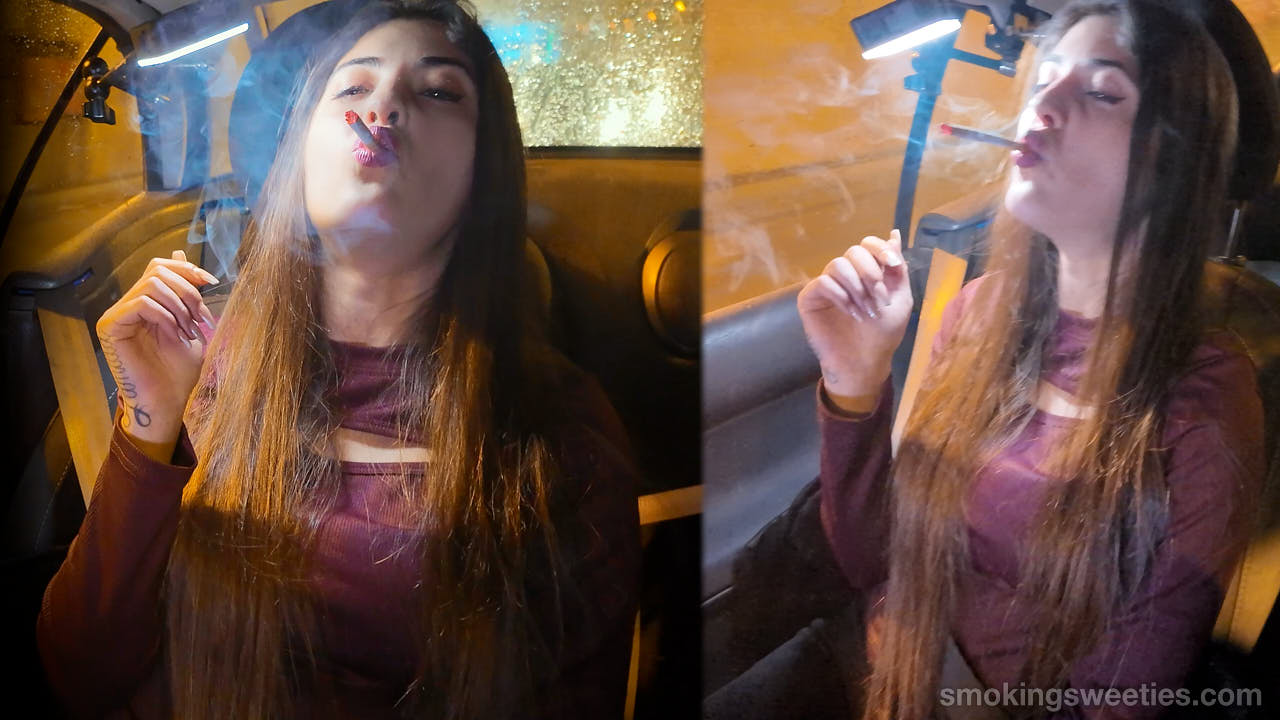 Paula: Afterwork smoking on the car
