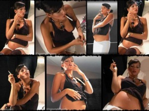 Pregnant Woman Smoking 1